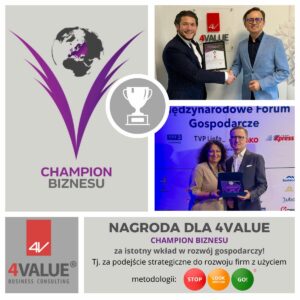 Nagroda CHAMPION BIZNESU DLA 4VALUE, ZDJĘCIE NAGRODY